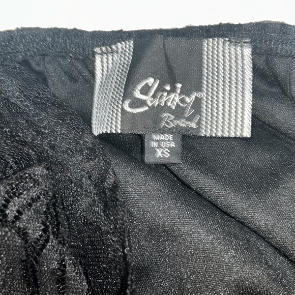 Womens Black Lace Midi Dress Romantic Goth Dark Cottagecore Flutter Sleeve XS - Picture 12 of 12